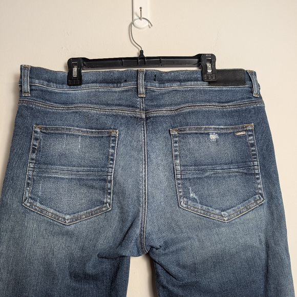 Amiri Skinny Jeans Button Fly Med Wash Distressed Sz 38 - Picture 4 of 13